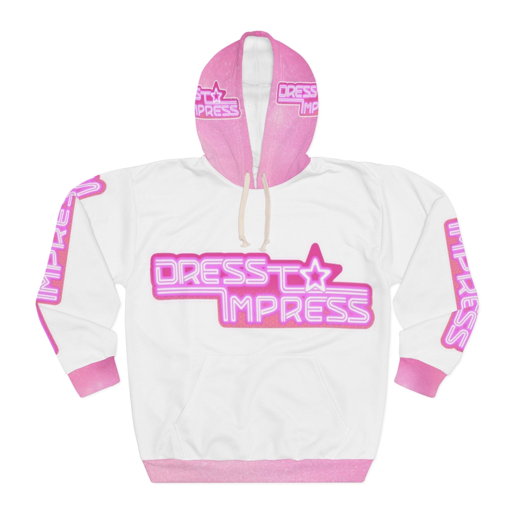 Printify All Over Prints XS I play Dress to Impress with my BADDIES DTI Dress to Impress Roblox Fashion Game Unisex Pullover Hoodie