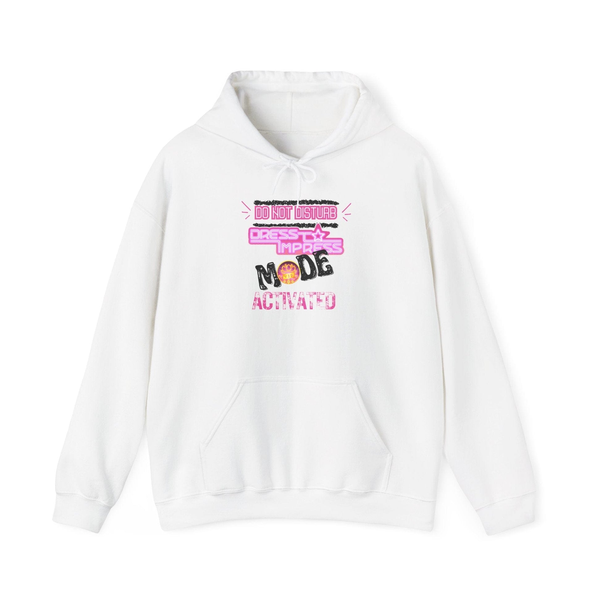 Printify Hoodie S / White Do not disturb Dress to Impress mode activated DTI Dress to Impress Roblox Fashion Game Unisex Heavy Blend™ Hooded Sweatshirt