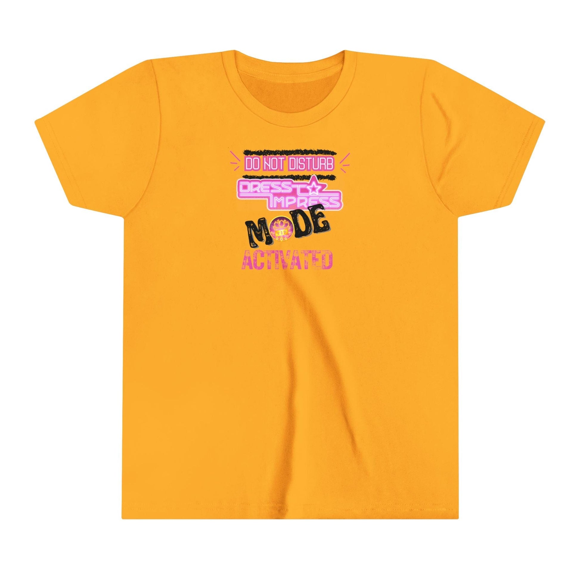 Printify Kids clothes Gold / S Do not disturb Dress to Impress mode activated DTI Dress to Impress Roblox Fashion Game Youth Short Sleeve Tee