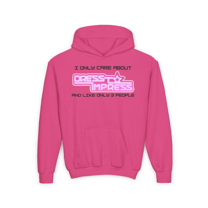 Printify Kids clothes S / Heliconia A day without Dress to Impress is like.... JUST KIDDING I have no idea DTI Dress to Impress Roblox Fashion Game Youth Hoodie