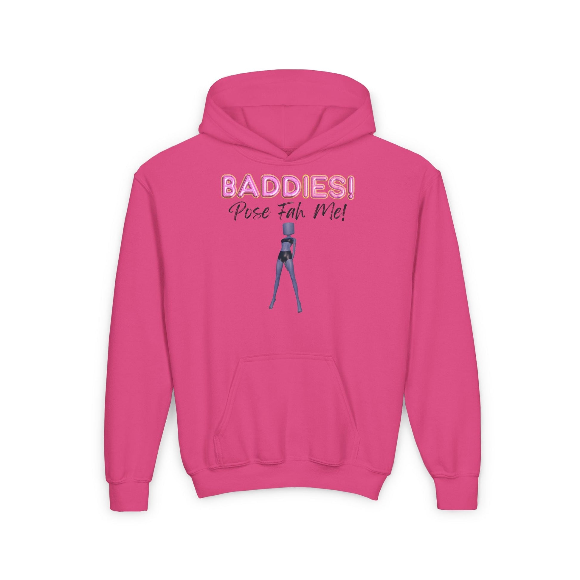 Printify Kids clothes S / Heliconia BADDIES Pose Fah Me Pose 28 DTI Dress to Impress Roblox Fashion Game Youth Hoodie