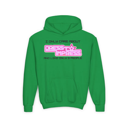 Printify Kids clothes S / Irish Green A day without Dress to Impress is like.... JUST KIDDING I have no idea DTI Dress to Impress Roblox Fashion Game Youth Hoodie