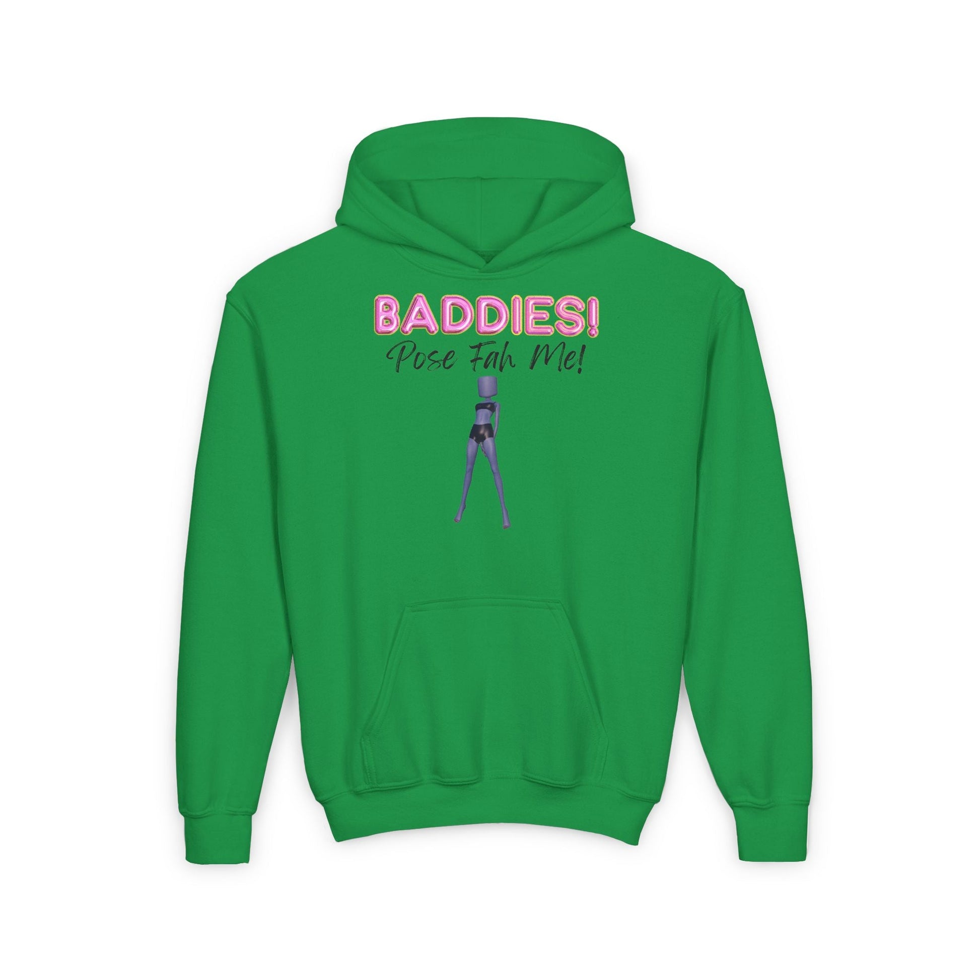 Printify Kids clothes S / Irish Green BADDIES Pose Fah Me Pose 28 DTI Dress to Impress Roblox Fashion Game Youth Hoodie