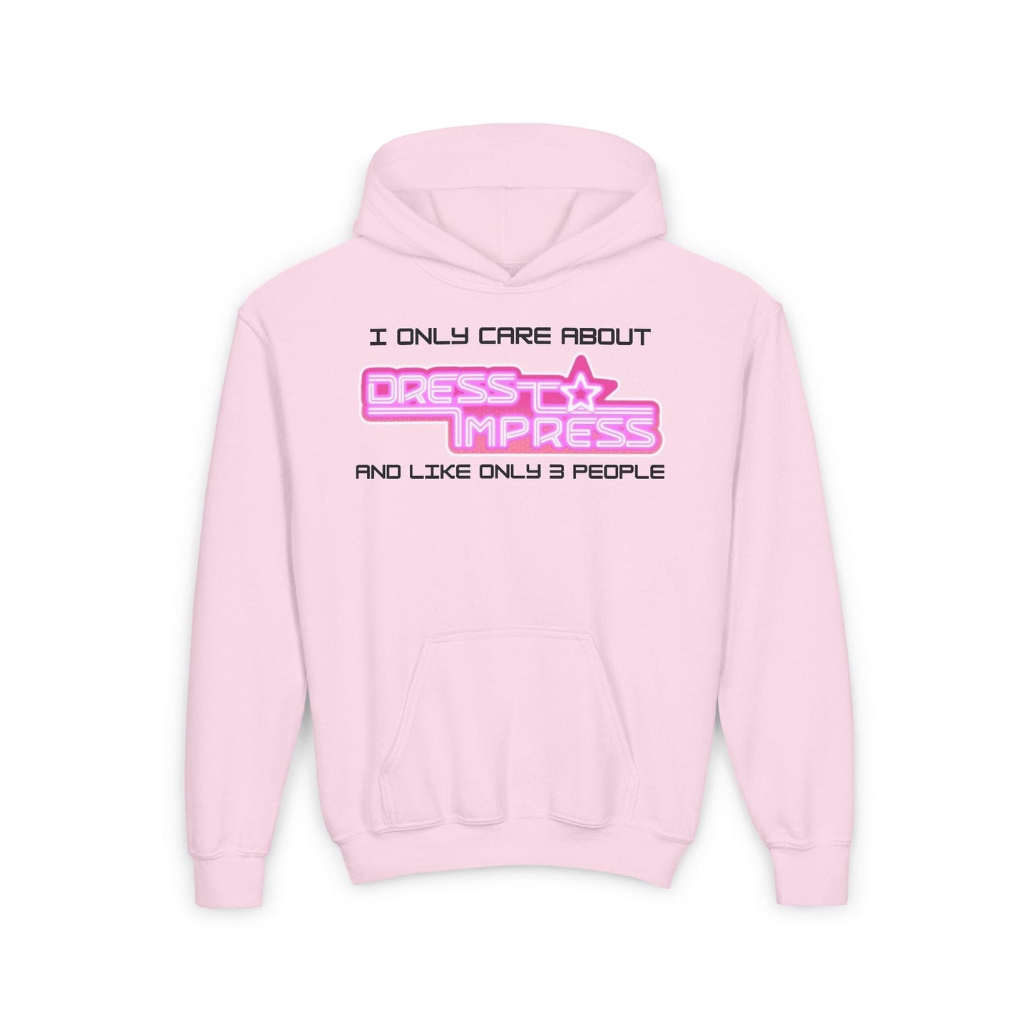 Printify Kids clothes S / Light Pink A day without Dress to Impress is like.... JUST KIDDING I have no idea DTI Dress to Impress Roblox Fashion Game Youth Hoodie