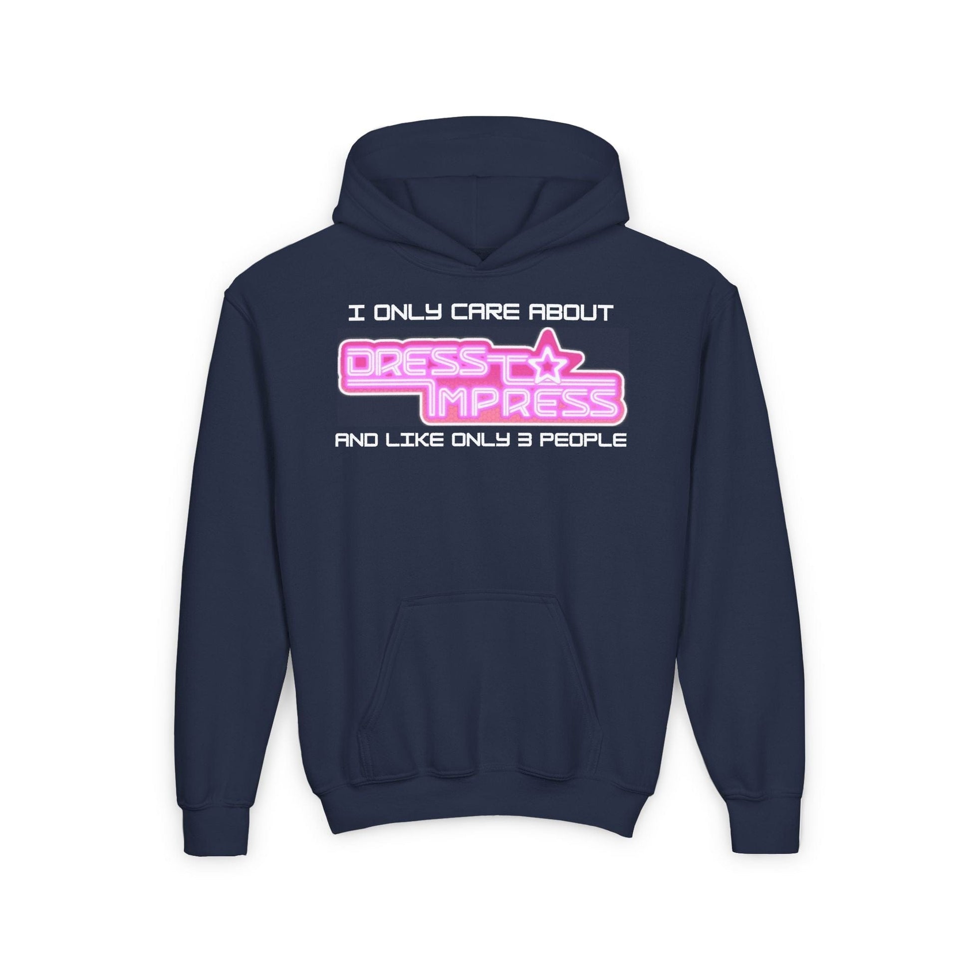 Printify Kids clothes S / Navy A day without Dress to Impress is like.... JUST KIDDING I have no idea DTI Dress to Impress Roblox Fashion Game Youth Hoodie