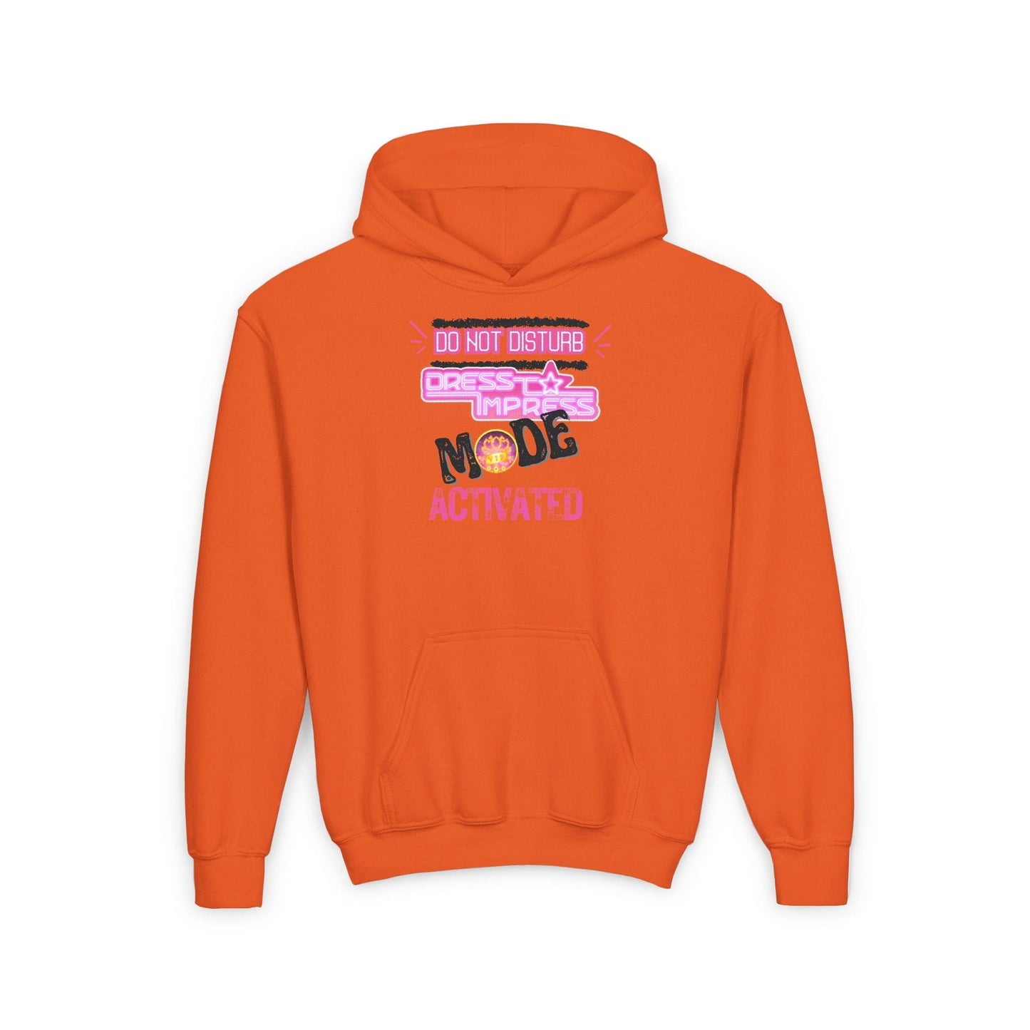 Printify Kids clothes S / Orange Do not disturb Dress to Impress mode activated DTI Dress to Impress Roblox Fashion Game Youth Hoodie