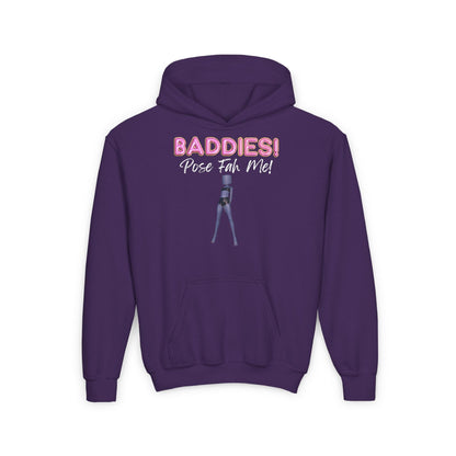 Printify Kids clothes S / Purple BADDIES Pose Fah Me Pose 28 DTI Dress to Impress Roblox Fashion Game Youth Hoodie