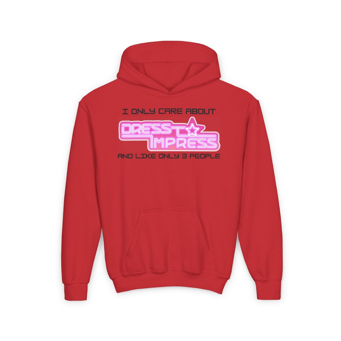 Printify Kids clothes S / Red A day without Dress to Impress is like.... JUST KIDDING I have no idea DTI Dress to Impress Roblox Fashion Game Youth Hoodie