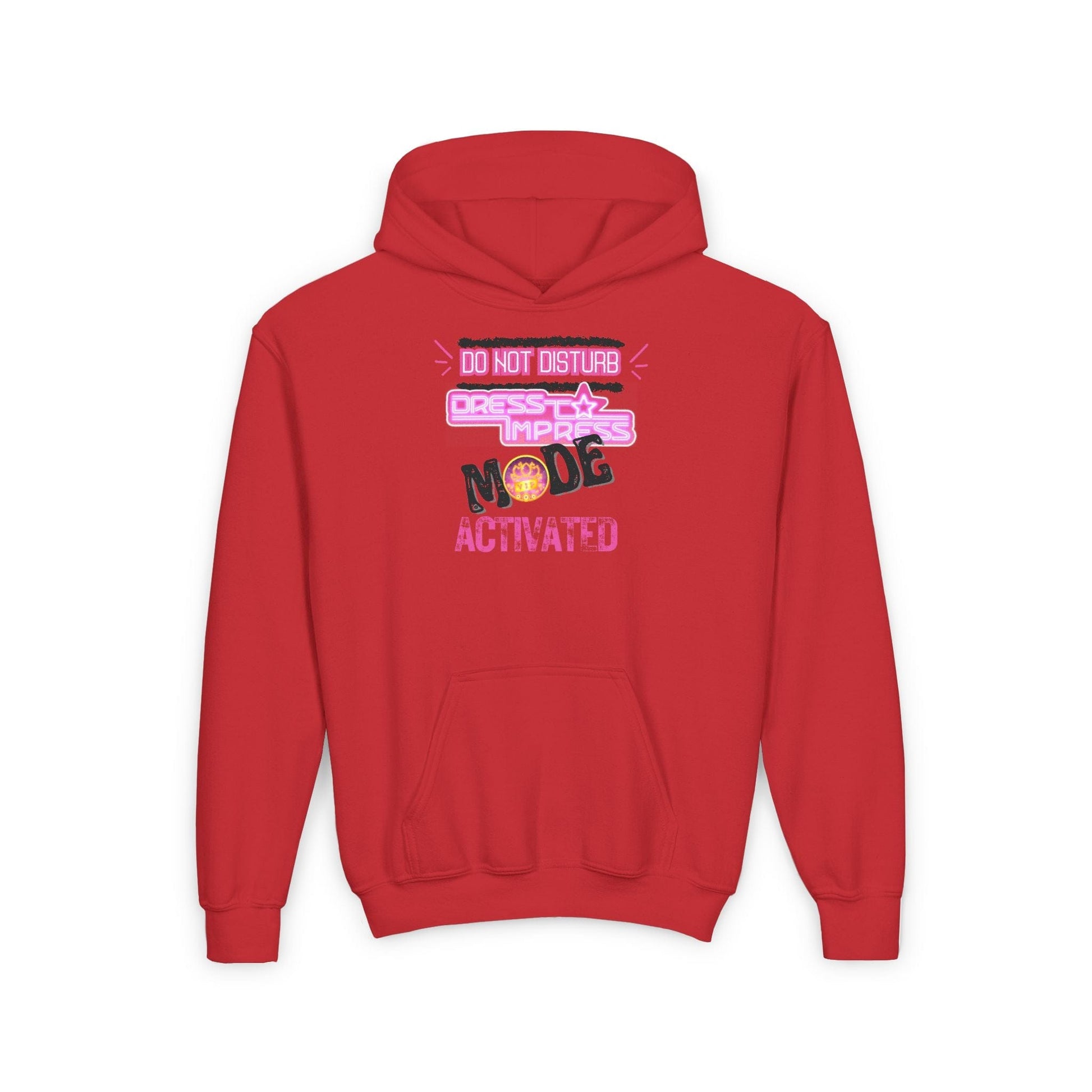 Printify Kids clothes S / Red Do not disturb Dress to Impress mode activated DTI Dress to Impress Roblox Fashion Game Youth Hoodie