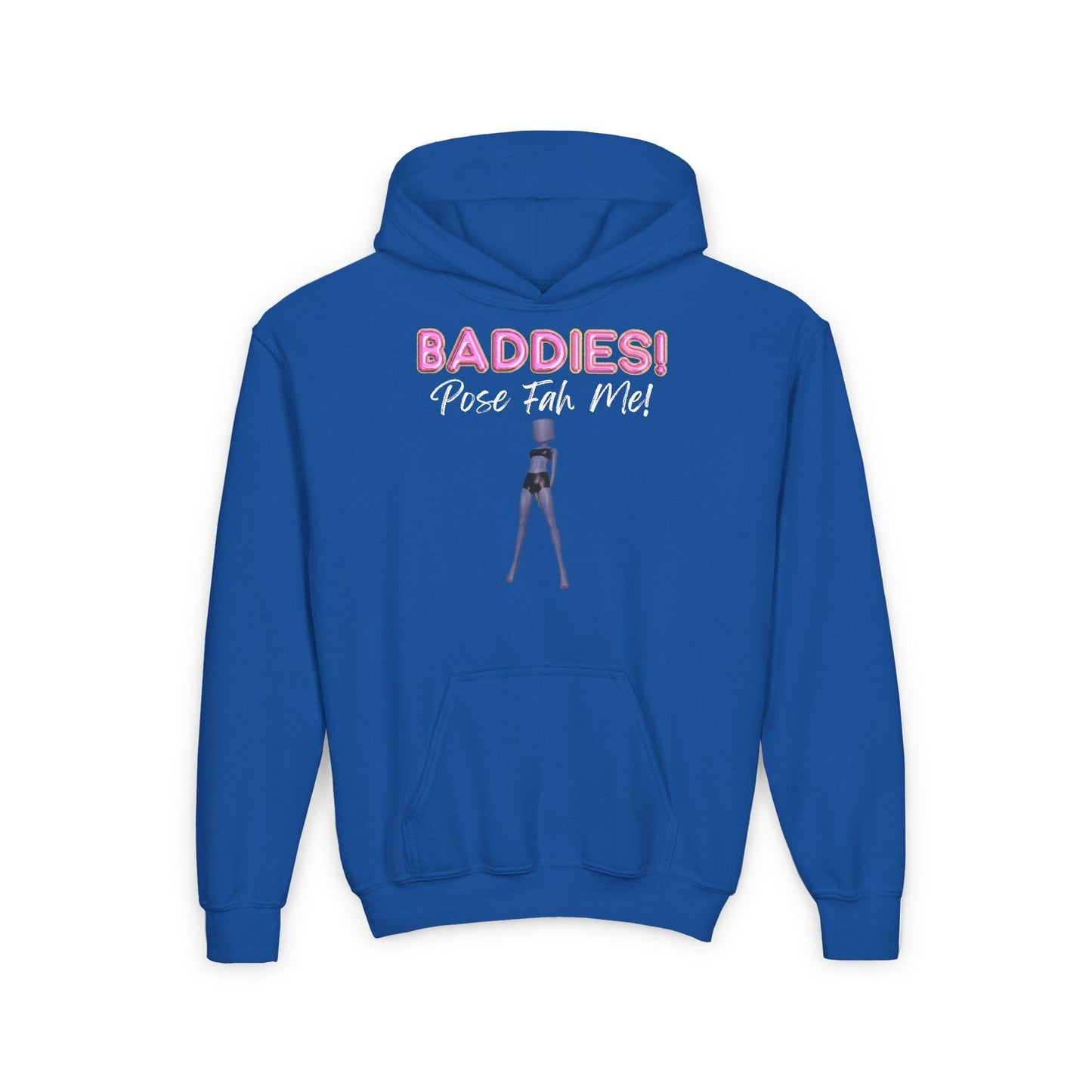 Printify Kids clothes S / Royal BADDIES Pose Fah Me Pose 28 DTI Dress to Impress Roblox Fashion Game Youth Hoodie