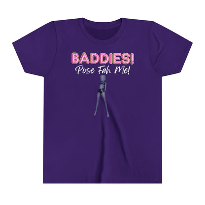 Printify Kids clothes Team Purple / S BADDIES Pose Fah Me Pose 28 DTI Dress to Impress Roblox Fashion Game Youth Short Sleeve Tee