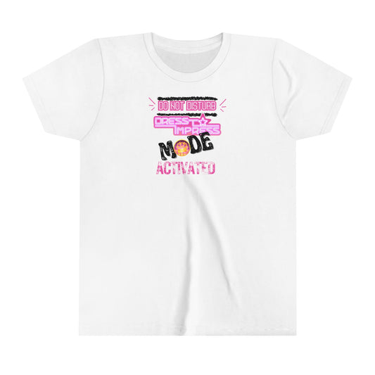 Printify Kids clothes White / S Do not disturb Dress to Impress mode activated DTI Dress to Impress Roblox Fashion Game Youth Short Sleeve Tee