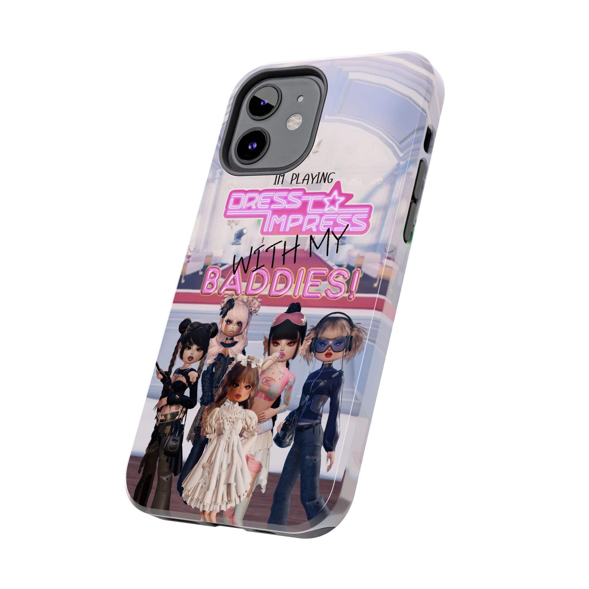 Printify Phone Case iPhone 12 Dress to Impress BADDIES DTI Dress to Impress Roblox Fashion Game iPhone Case