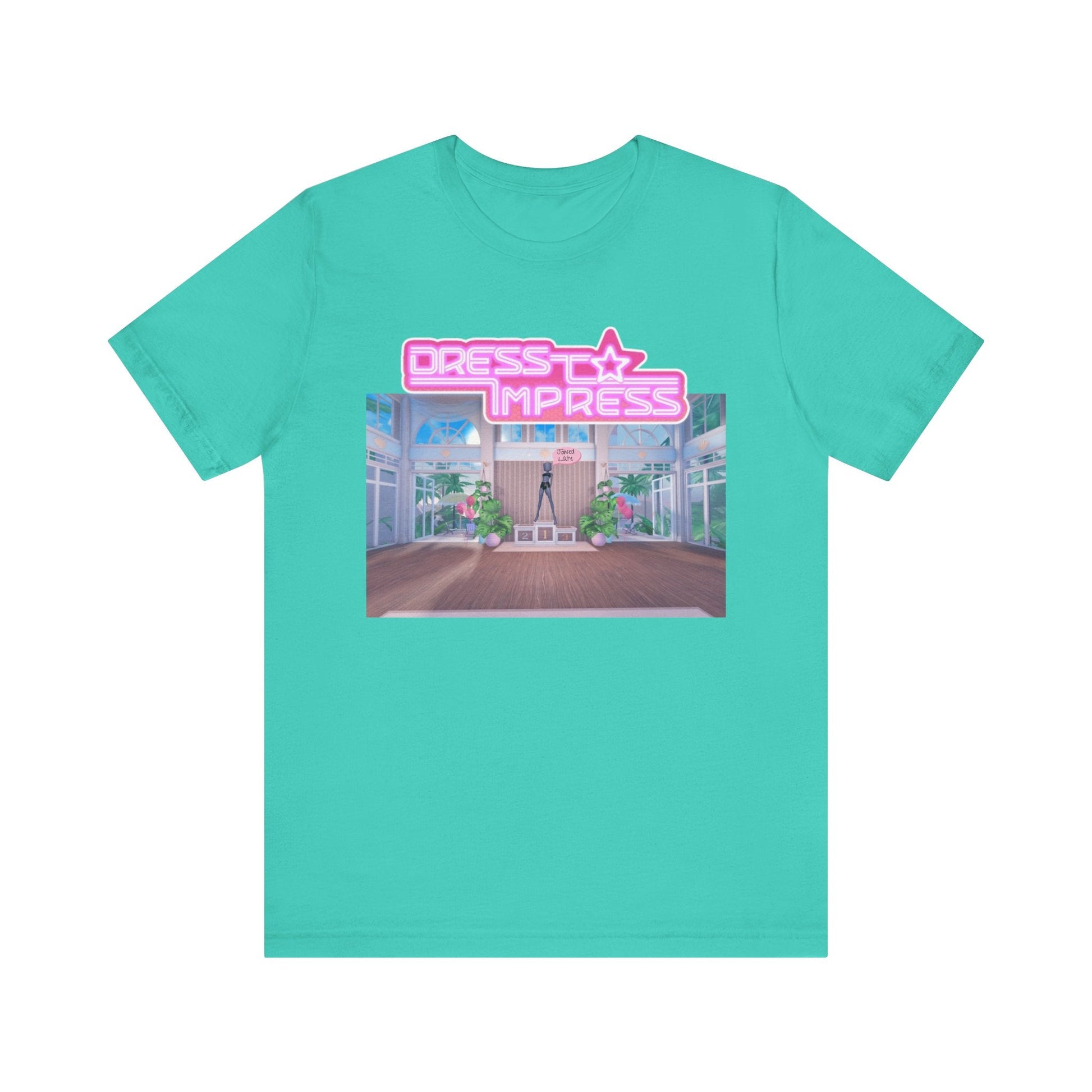 Printify T-Shirt Teal / XS Pose 28 DTI Dress to Impress Roblox Fashion Game Unisex Jersey Short Sleeve Tee