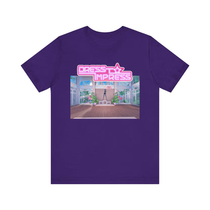 Printify T-Shirt Team Purple / XS Pose 28 DTI Dress to Impress Roblox Fashion Game Unisex Jersey Short Sleeve Tee